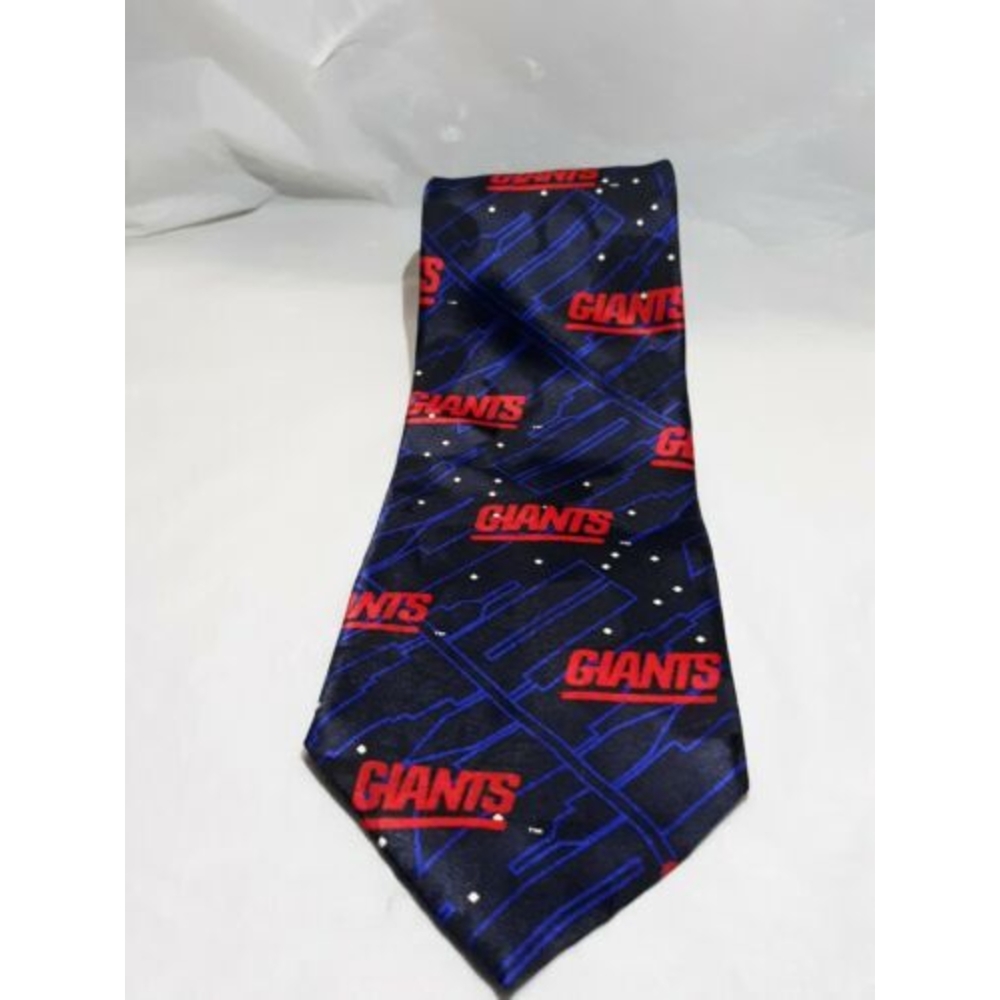NY Giants Team NFL Mens Tie red blue 100% silk - Picture 1 of 5